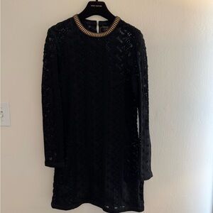 Louis Vuitton Black Long Sleeve Dress